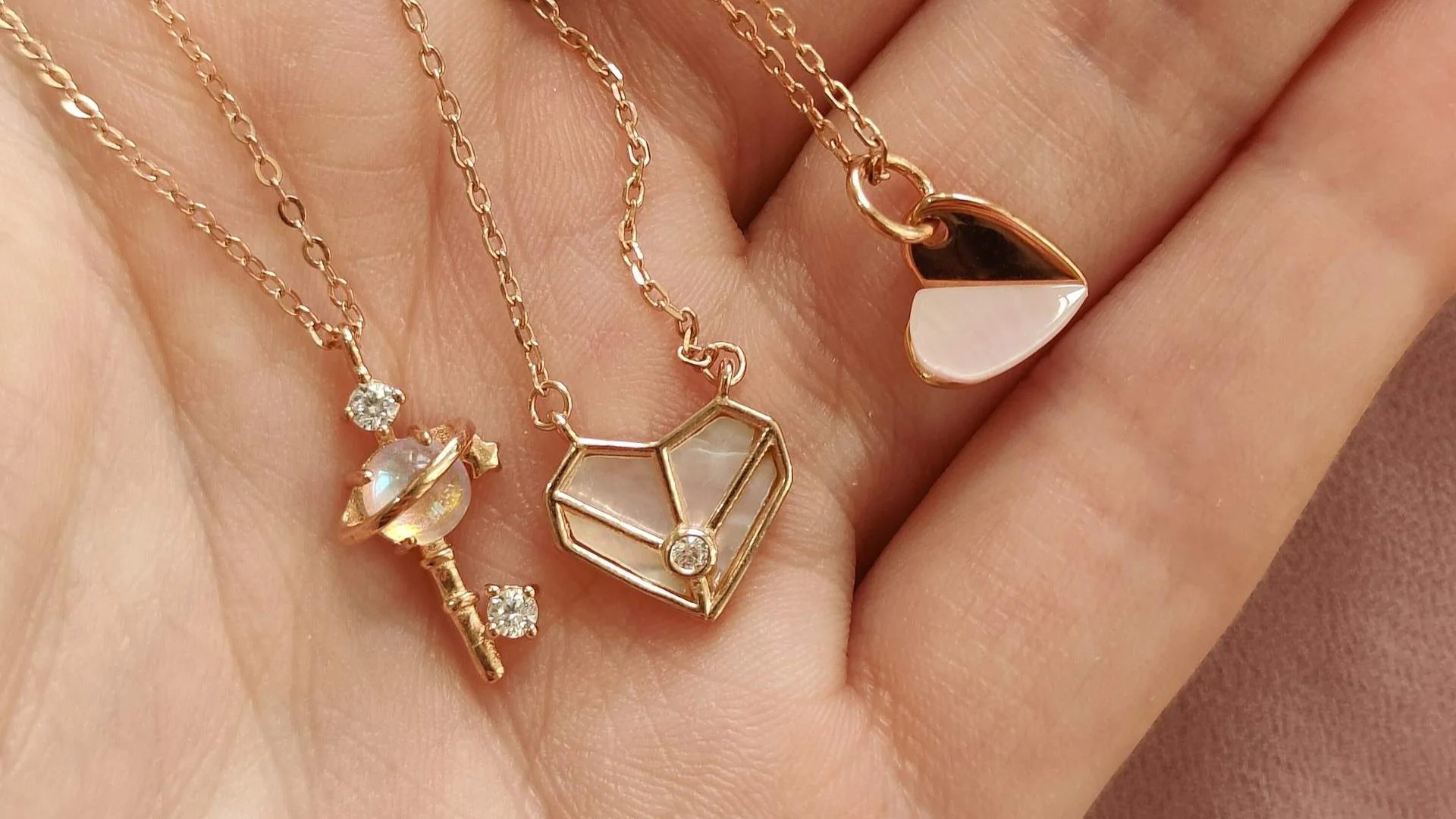 Pink Gold Necklace 